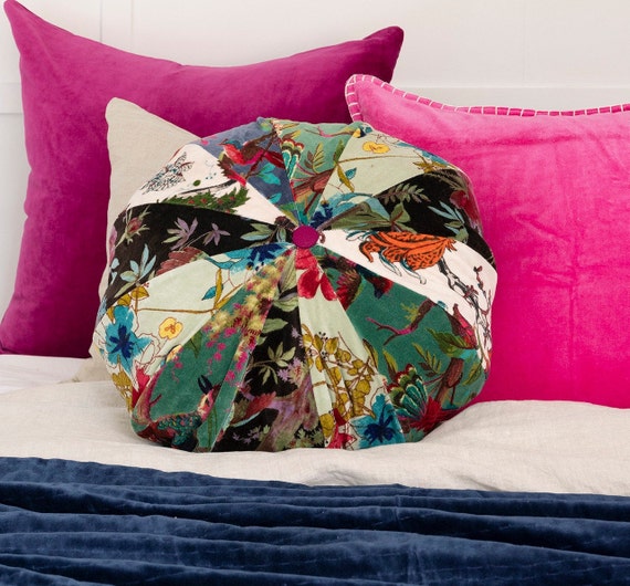 Velvet Patchwork Floor Cushion Cover: Bohemian Meditation Pillow Gift For  Her Him Birthday Anniversary