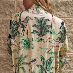Kimono Cotton Kimono Bathrobe Frida Valentines Day GiftBird Bathrobe Turkish Bathrobe Cardigan Nightwear Dressing Gown Beach Bikini Summer