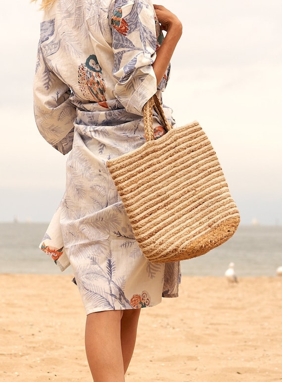 Oranje leren handtas met bamboe handvat 552665 - Fashion to Fashion