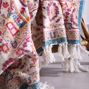 Luxury Rustic Cotton Wool Throw Rug Blanket Quilt | Large Picnic Throw ...