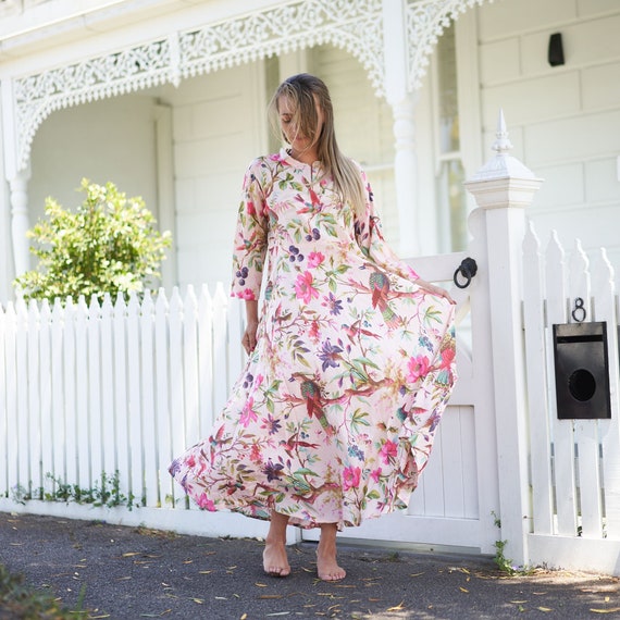 asos pink kimono dress Rent Asos Edition Curve Satin Kimono Sleeve Maxi Dress With Drape Skirt In  Dusky Rose Pink