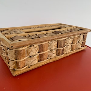 Rattan Tissue Box Cover
