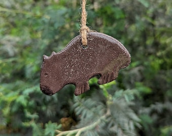 Wombat - Native Australian wildlife decorations by GEO - Handmade Ceramic Australiana Christmas Decorations