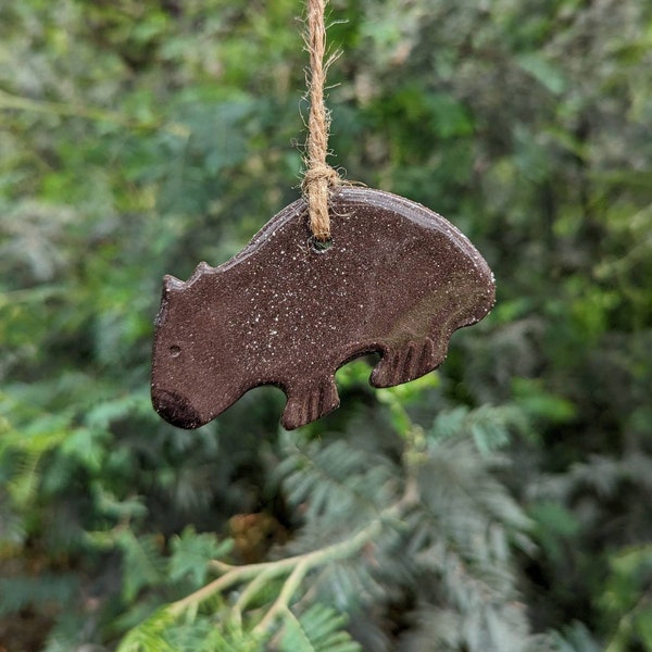 Wombat - Native Australian wildlife decorations by GEO - Handmade Ceramic Australiana Christmas Decorations