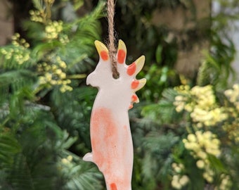 Pink Cockatoo - Native Australian wildlife decorations by GEO - Handmade Ceramic Australiana Christmas Decorations