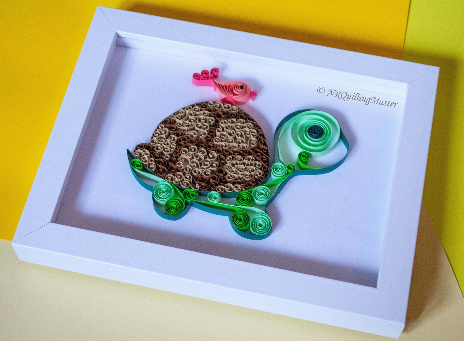 Sweet Turtle Turtle Quilling Paper Art Framed Unique Gift Etsy