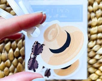 Sun hats and Sunglasses Gift Tags - Set of 5