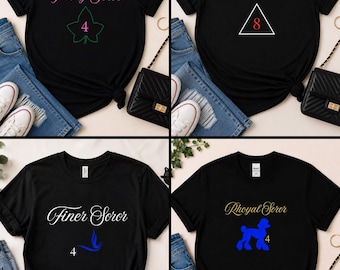 Soror-T-shirt met regelnummer