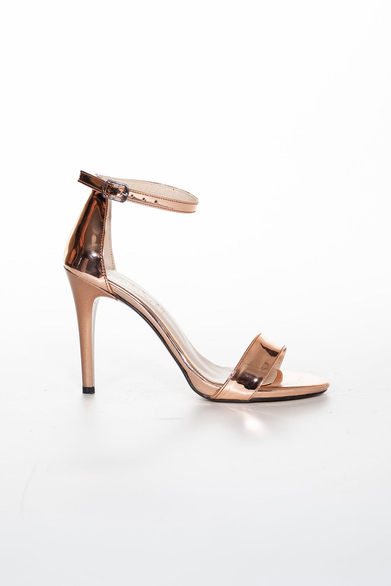 Women's Shoes Copper Color Shoes Thin Heel Shoe | Etsy