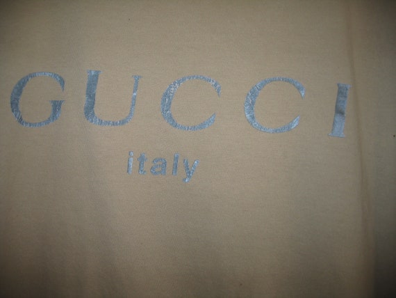 VINTAGE Gucci T Shirt mens 3X destroyed - image 2