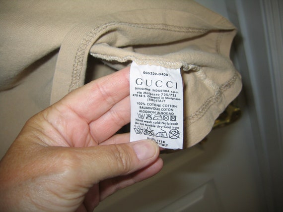 VINTAGE Gucci T Shirt mens 3X destroyed - image 4