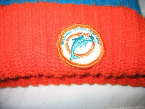Vintage 80’s Miami Dolphins NFL Patch hat ski cap… - image 2