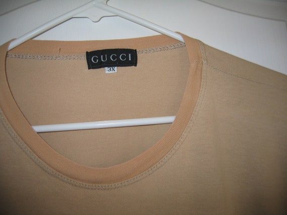 VINTAGE Gucci T Shirt mens 3X destroyed - image 3