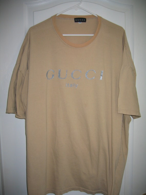 VINTAGE Gucci T Shirt mens 3X destroyed - image 1