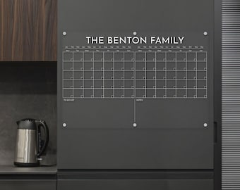 Personalised Family Planner | Acrylic Wall Calendar | BENTON