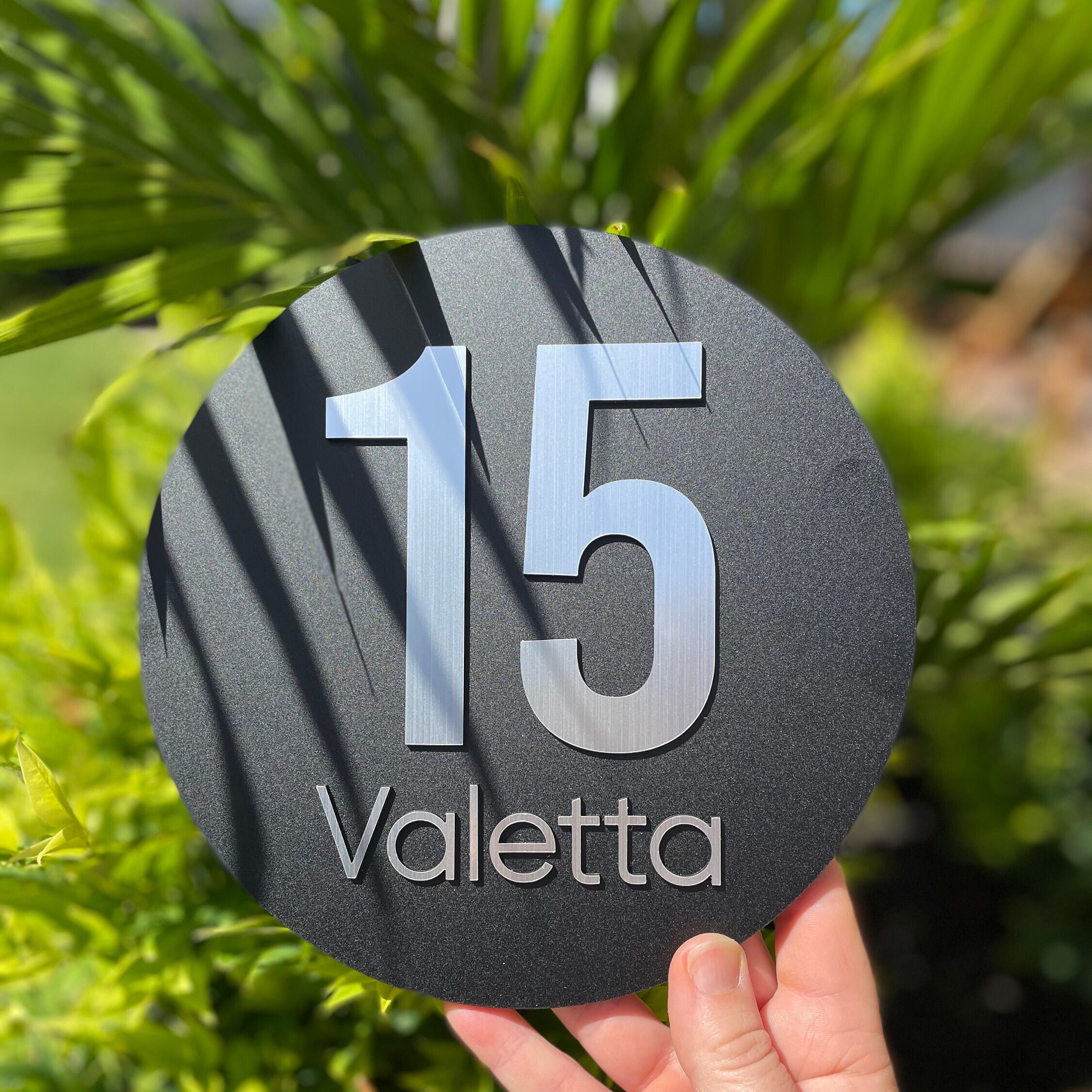 Modern House Sign | Custom Address Plaque | Letterbox Sign | Round ...