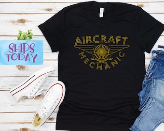 Aircraft Mechanic Unisex T-shirt | Aviation Tee | Airplane Mechanic