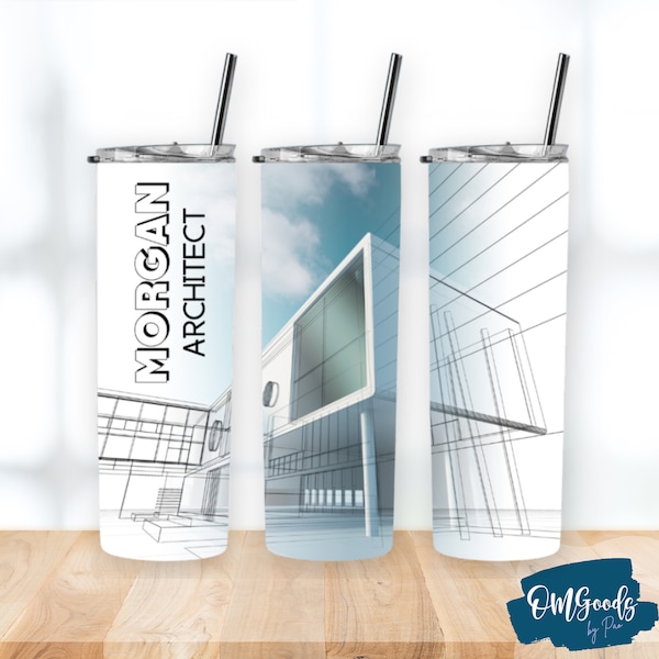 Architect Coffee Cup, Personalized. Architect Graduation Gift. 20oz Tumbler