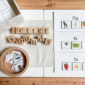 Tapetes con sonido de letras iniciales Montessori
