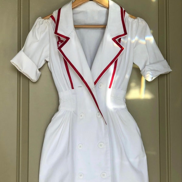 Authentisches Elena Gilbert Krankenschwester Kostüm The Vampire Diaries Cosplay Kleid Katherine Pierce Nina Dobrev