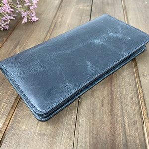 Cartera de cuero larga personalizada, regalos de Navidad, regalos unisex, cartera de cuero larga para hombre, regalo de graduación, regalo de aniversario para él o ella.