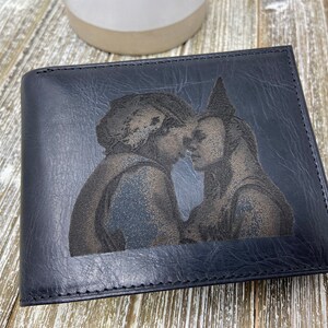 Cartera de cuero personalizada para hombre, ideal como regalo de graduación, regalo del Día del Padre o regalo de Navidad para papá, esposo, novio o hombre.