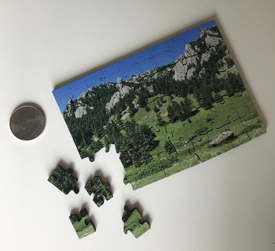Boulder Flatirons Wooden Pocket Puzzle Etsy