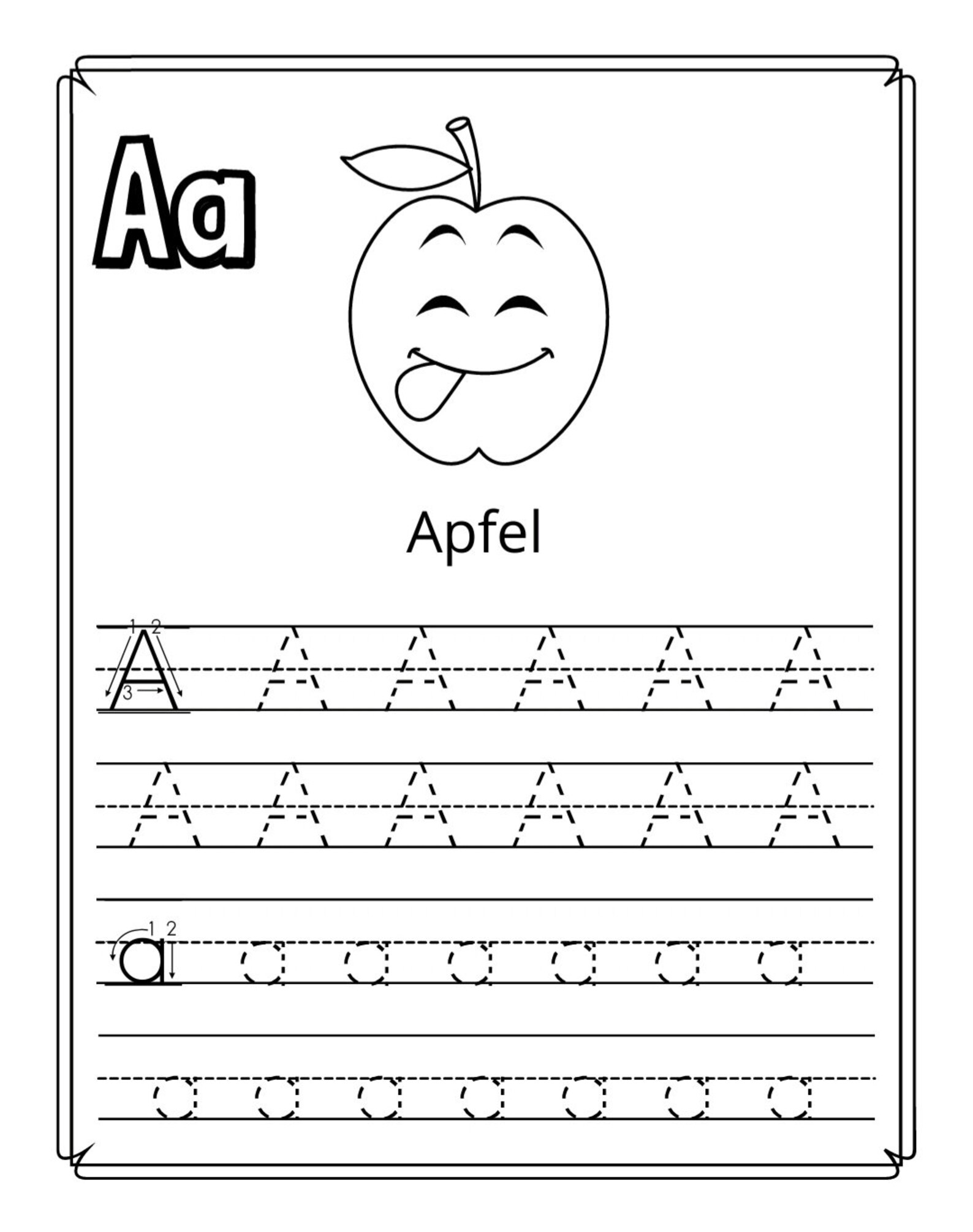 Learn your ABC's German Letter Tracing Book Etsy