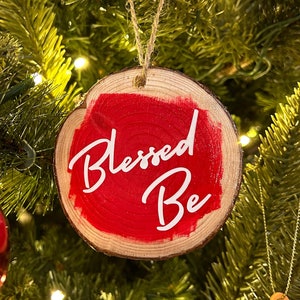 Blessed Be Red Handmade Pentacle ornaments | Witchcraft Ornaments | Yule