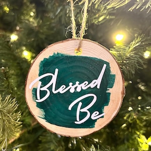 Blessed Be Green Handmade Pentacle Ornaments | Witchcraft Ornaments | Yule
