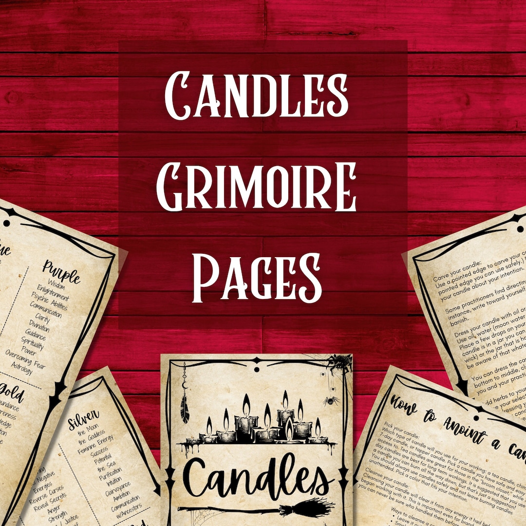 Candle Color Correspondences Grimoire Pages on Parchment - Etsy