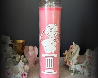 Pink Aphrodite Candle: Deity Altar Candle