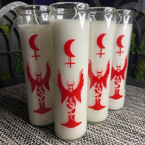 Lilith Altar Candle: Red Goddess Symbol, Witchcraft Decor