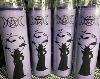NYX Candle | NYX ritual candle | Purple Nyx Goddess candle | Deity Candle