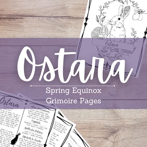Ostara Bundle, Ostara Book of Shadows pages, Ostara Grimoire Pages, Ostara Worksheet, Ostara Color page, Ostara PDF Letter Size