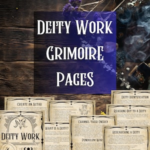 DEITY Work Pergament Grimoire Seiten | Gottheit Werk Grimoire Seiten Pergament