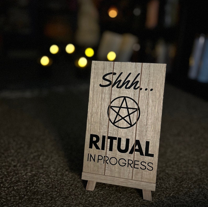 Pentacle Ritual in Progress Sign - Etsy