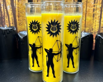 Apollo Candle: Yellow Deity Candle for Witchcraft Altar