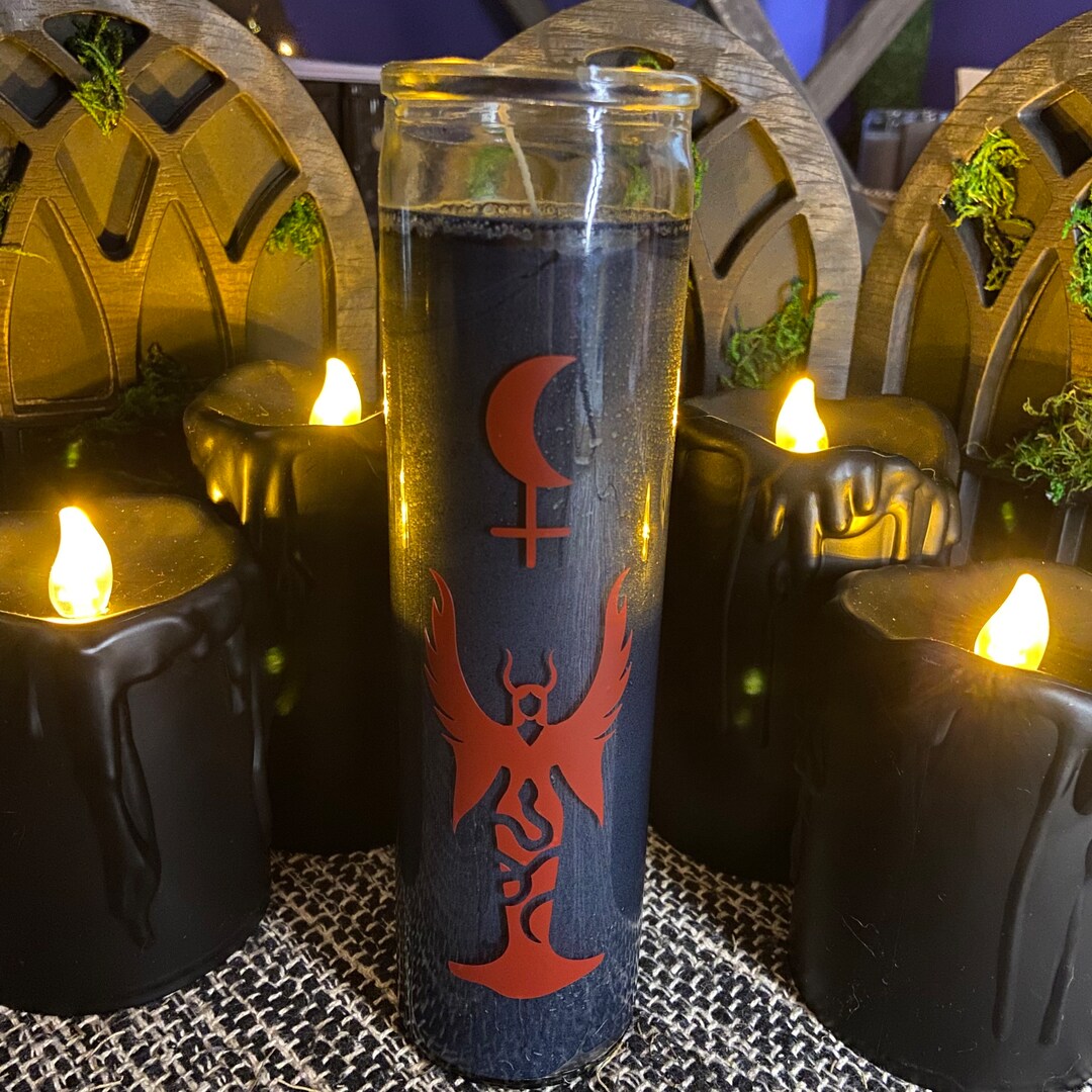 Lilith Candle Deity Candle Midnight Black Lilith Candle Etsy