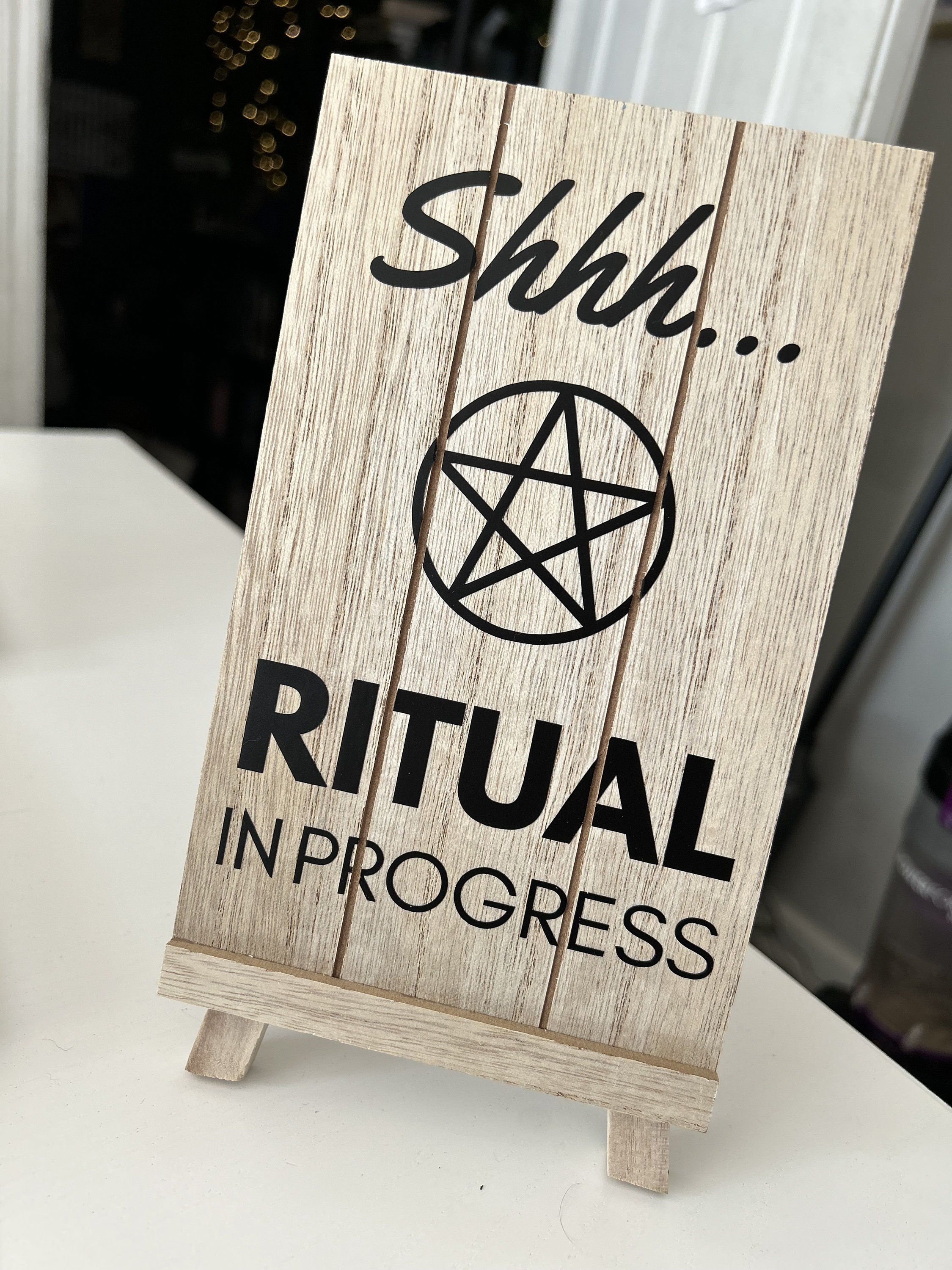 Pentacle Ritual In Progress Sign Etsy pentacle-ritual-in-progress-sign-etsy