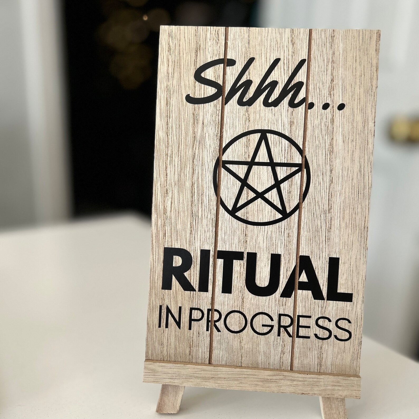 Pentacle Ritual In Progress Sign Etsy pentacle-ritual-in-progress-sign-etsy