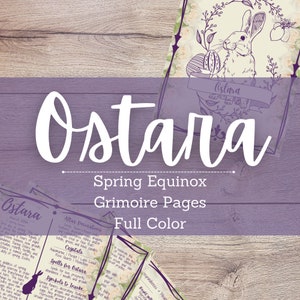 Ostara Bundle, COLOR pages, Ostara Book of Shadows pages, Ostara Grimoire Pages, Ostara Worksheet, Ostara Color page, Ostara PDF Letter Size