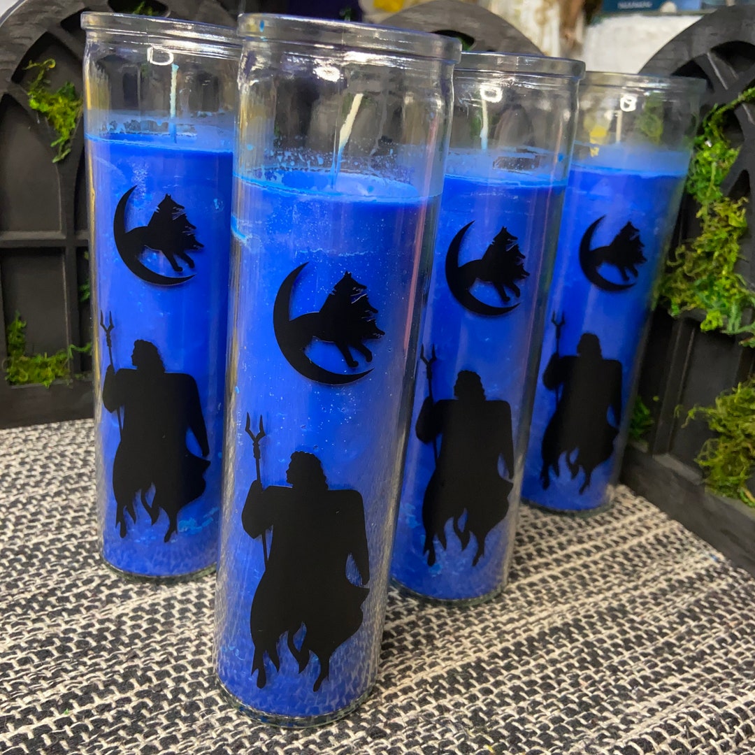Hades Candle Hades Ritual Candle Blue Deity Candles Etsy