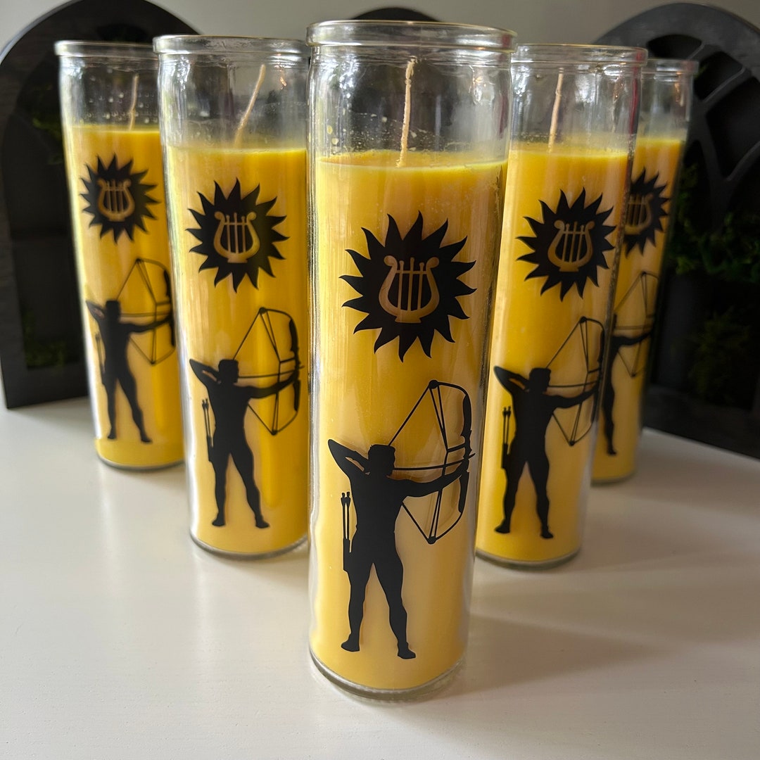 Apollo Candle Deity Candle Yellow Apollo Candle Etsy