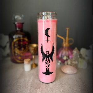 Pink Lilith Candle: Deity Altar Candle with Serpent