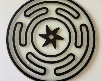 Hecate Wheel Altar Plate | Witchcraft Offering Plate