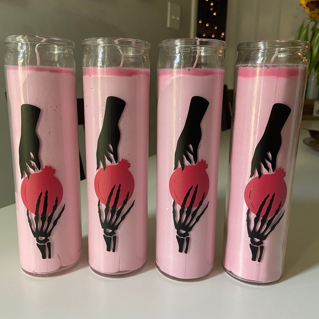 Persephone Candle Deity Candle Pink Persephone Candle Etsy