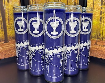 Purple Dionysus Candle: Deity Altar Candle