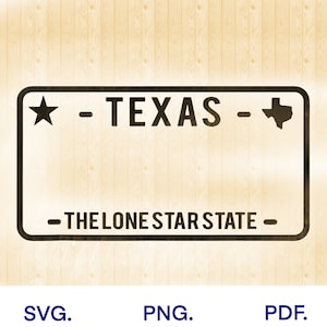 Placa Texas SVG