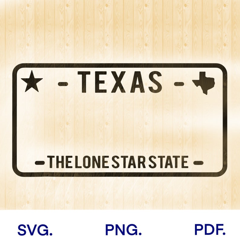 Texas Plate SVG Etsy